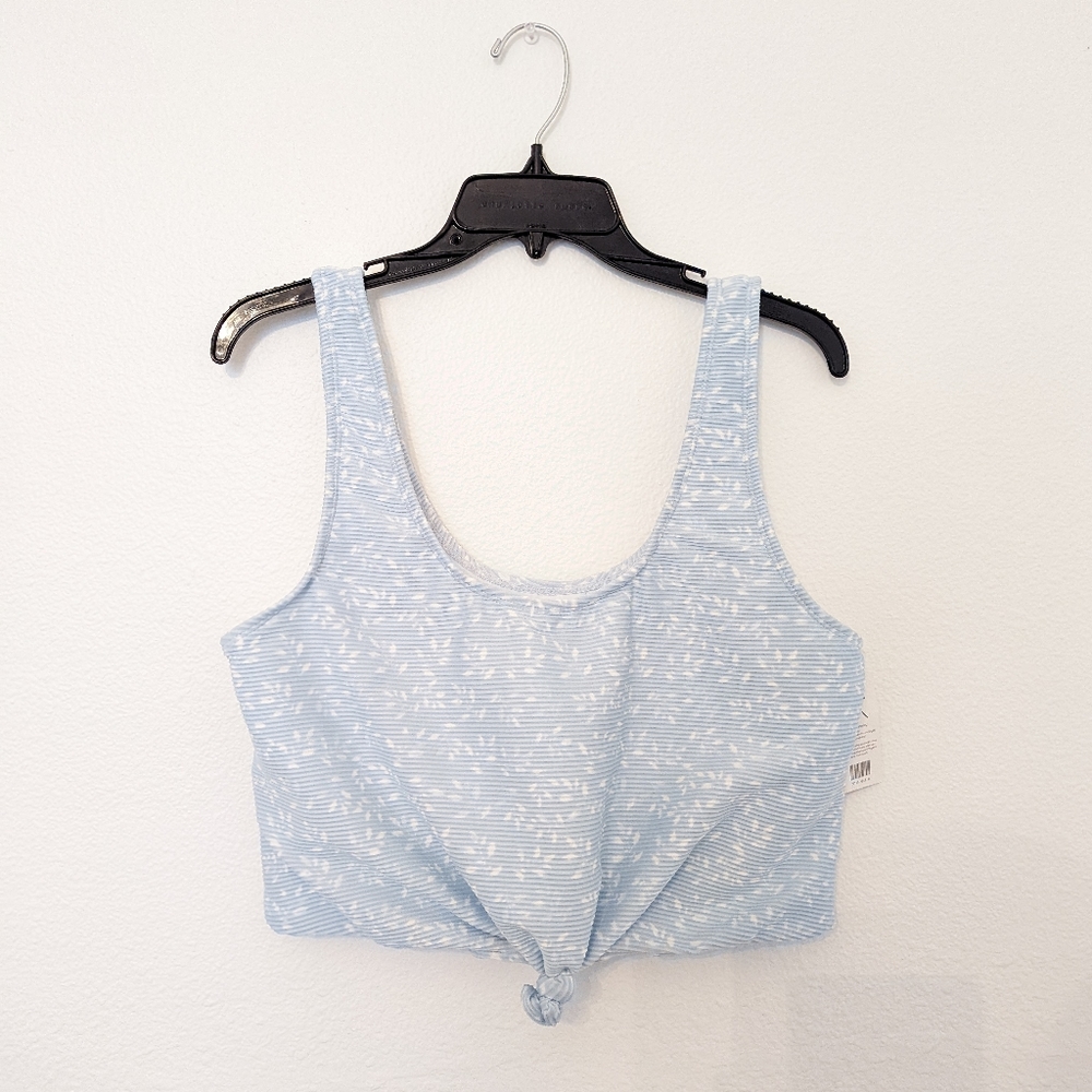 Ribbed Coral Reef Swim Crop Traveler Top